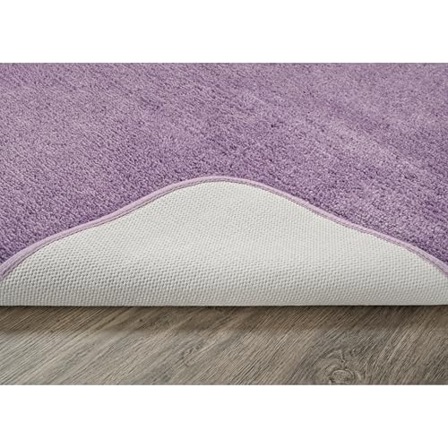 Garland Rug Traditional Nylon Washable Purple 3 Bath Rugs (17 X 24, 21 X 34, 21 X 34) - Soft, Absorbent, And Stylish