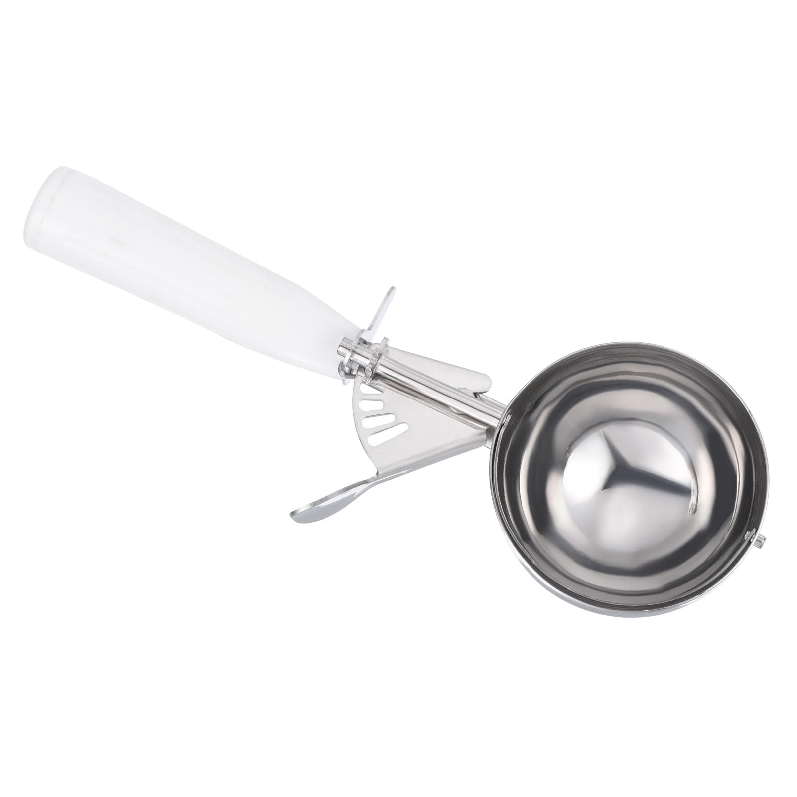 Patikil 5.3 Ounce Ice Cream Scoop With Trigger, Stainless Steel Portion Cookie Scoop With Thumb Trigger For Cookie Dough Cupcake