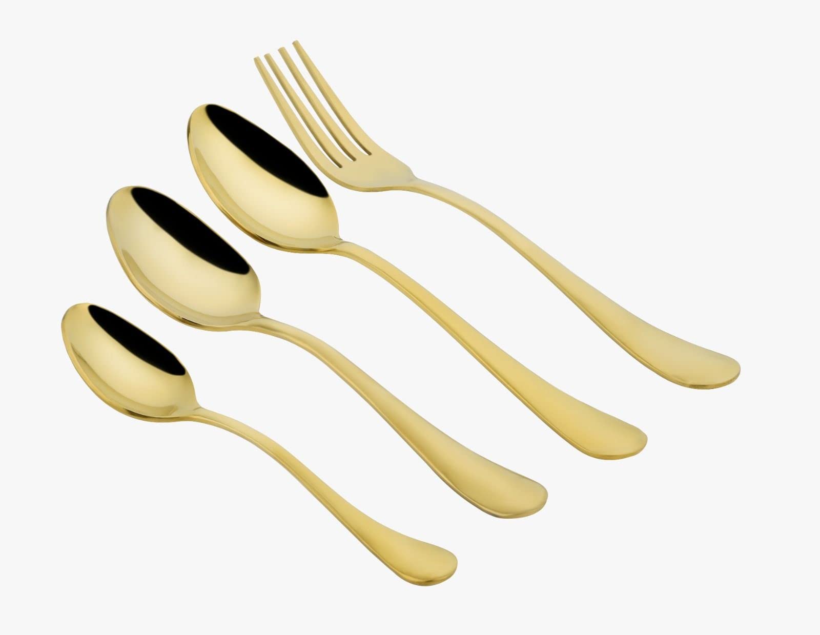 Aster 24 Pieces Pvd Gold Cutlery Set (Gold, 8 Inches)(24) | Or | Ramya Masala Box/Spice Box/Storage/Organiser For Kitchen, Woo