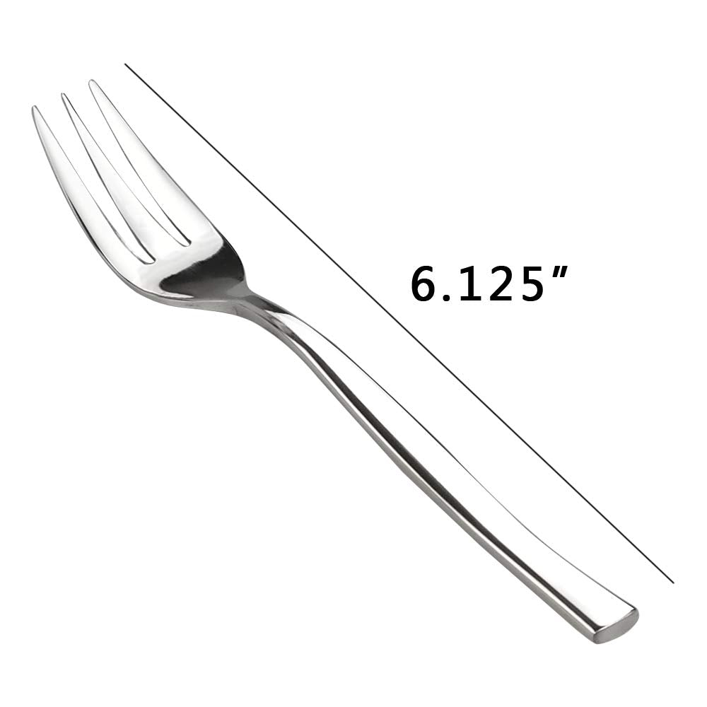 Idomy Stainless Steel 3-Tine Tasting Forks For Appetizers, 12-Piece