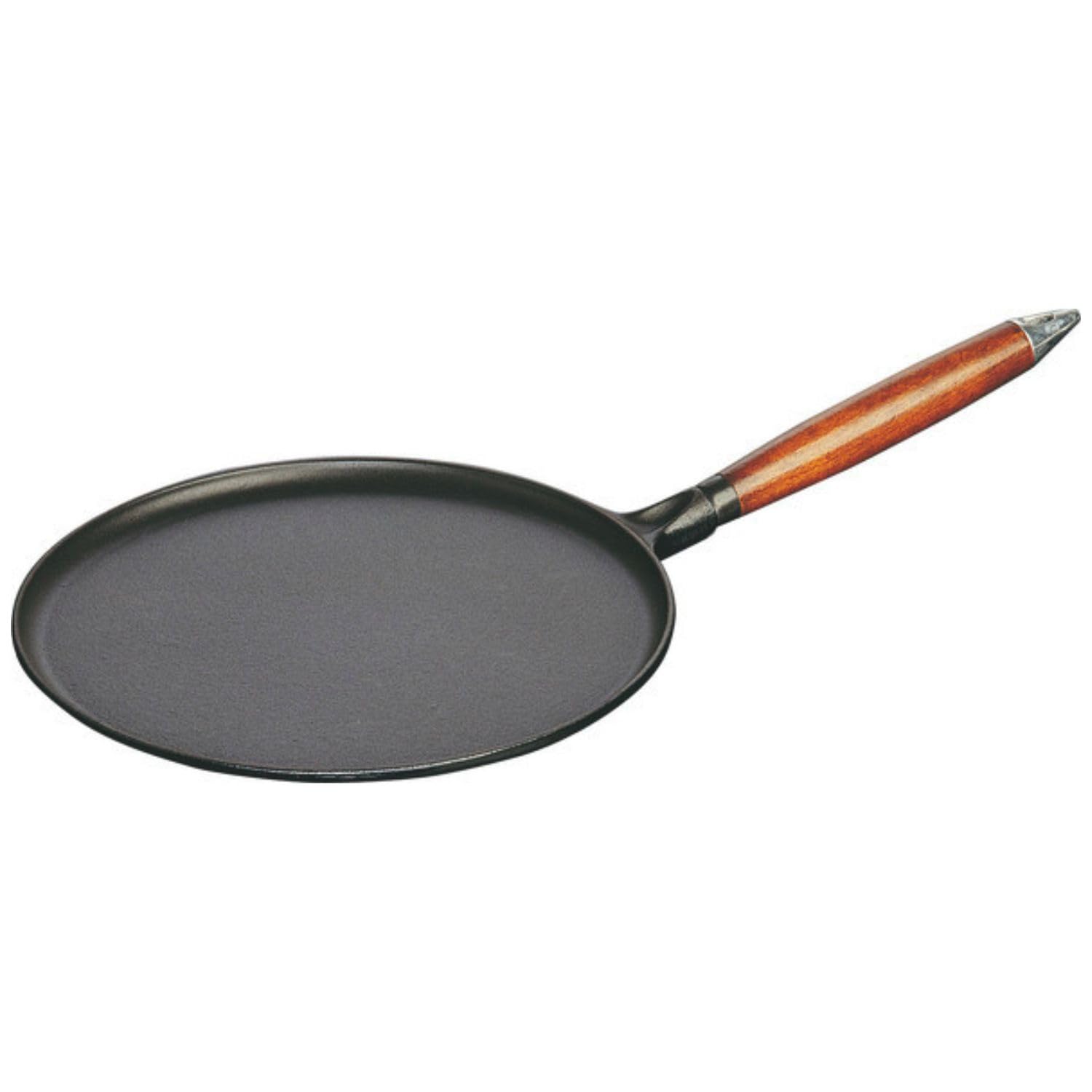 Staub Cast Iron 11inch Crepe Pan with Spreader & Spatula  Matte Black, Made in France