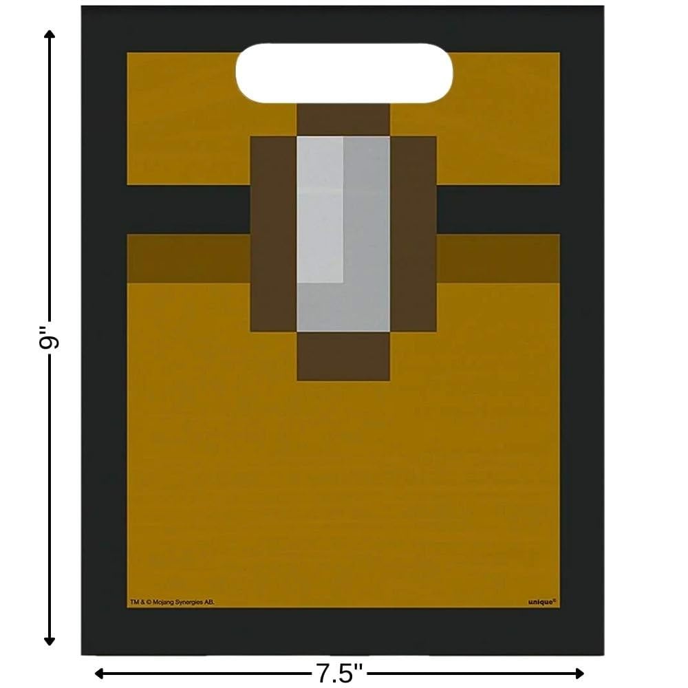 Multicolor Minecraft Loot Bags (8 Count) - Perfect Party Favor Bag For Gamers, Collectors, And Minecraft Fans