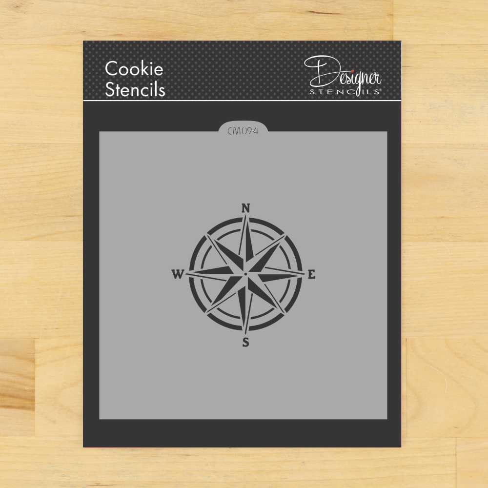 Compass Rose Cookie And Craft Stencil Cm094 By Designer Stencils