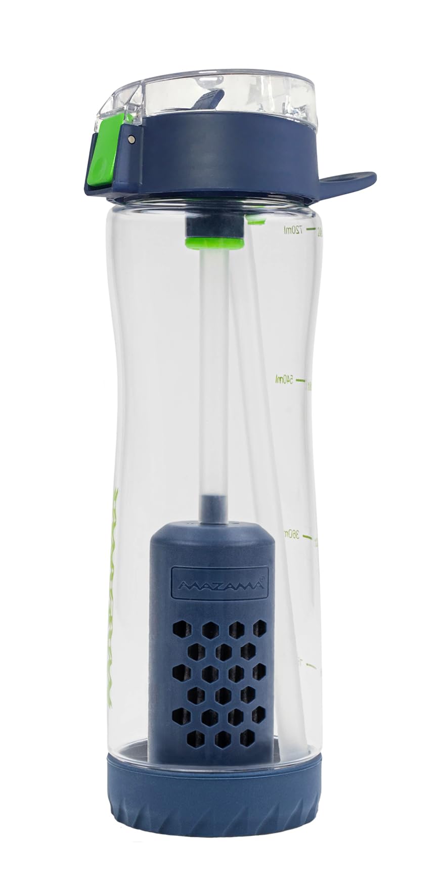 Tritan Hard Plastic Water Bottle  Filters 150 Gallons with Included Replaceable Filter. For Travel, Hiking, Biking, Emergency S