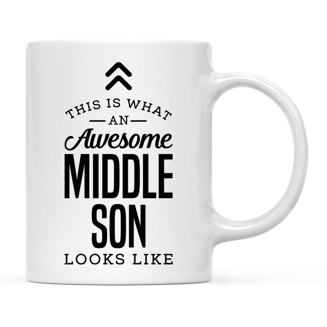 Andaz Press 11oz. Ceramic Coffee Tea Mug Gift, This is What an Awesome Middle Son Looks Like, 1-Pack, Birthday Gift Ideas Cowork