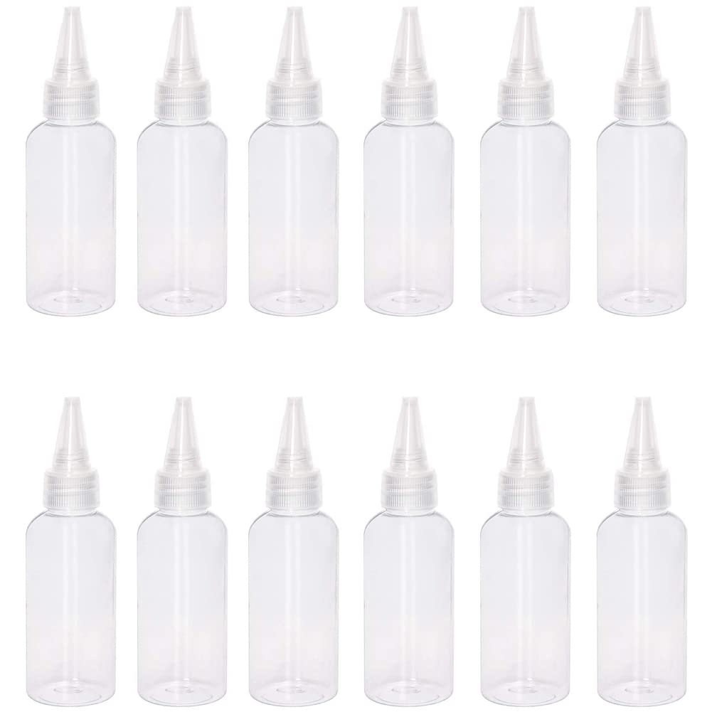 Lasenersm 12 Pieces Plastic Squeeze Bottles 20Ml Small Squeeze Bottles Plastic Bottles Applicator Mini Empty Squirt Bottle With