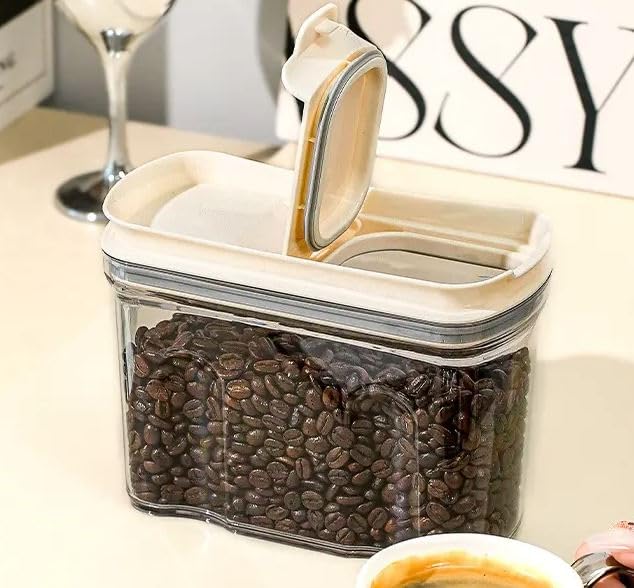 Azelf Clear Pet Airtight Cereal Food Storage Container Kitchen Pantry Organizer