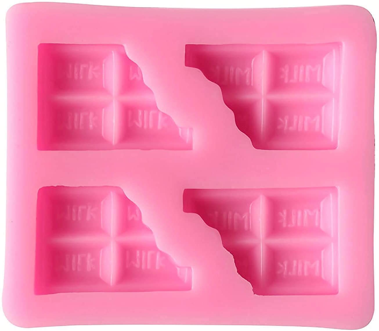 2Pcs Half Chocolate Shape Silicone Molds For Diy Fondant Candy Making Chocolate Mold Lollipop Desserts Ice Cube Gum Clay Soap Bi