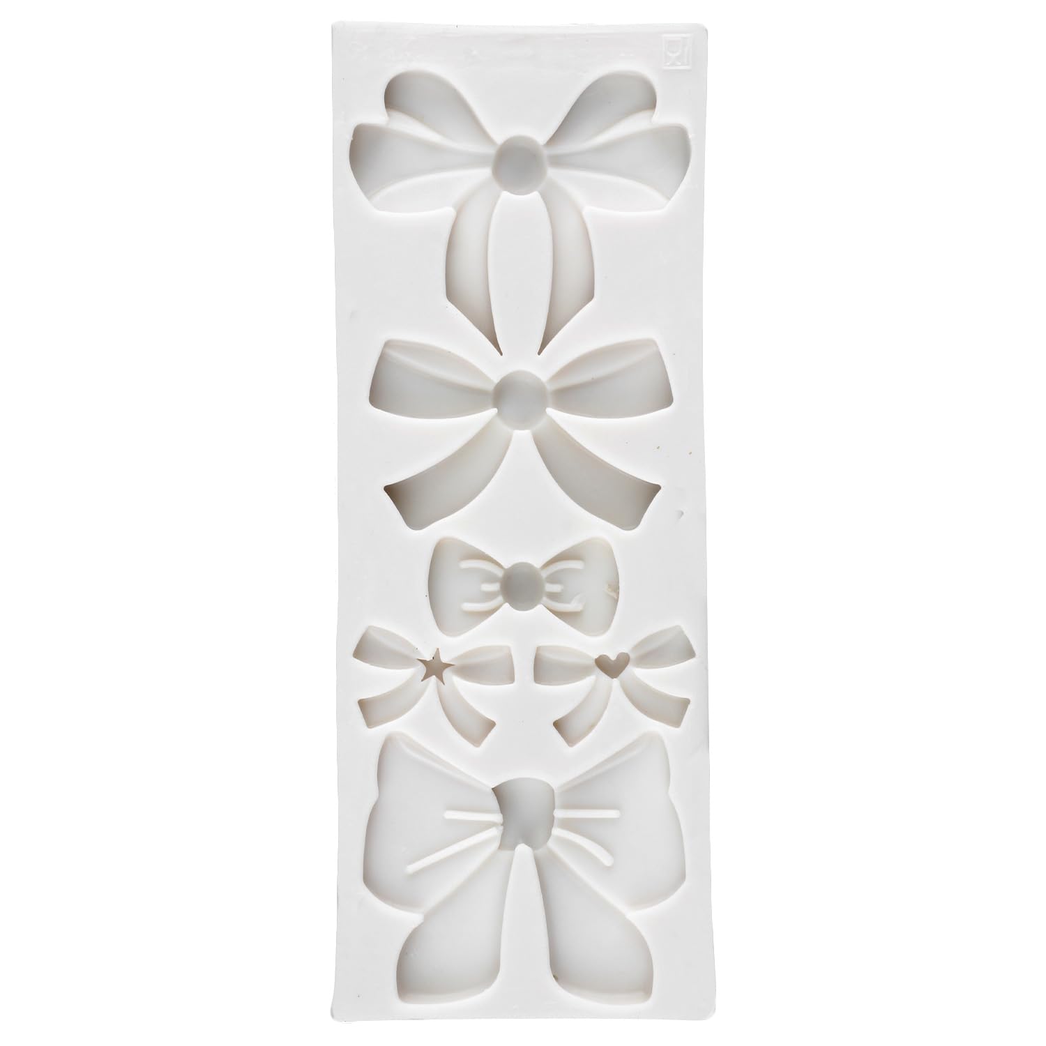 Rfghac Bow Fondant Molds Mini Bow Candy Chocolate Silicone Molds For Cake Decorating Cupcake Topper Polymer Clay Set Of 4