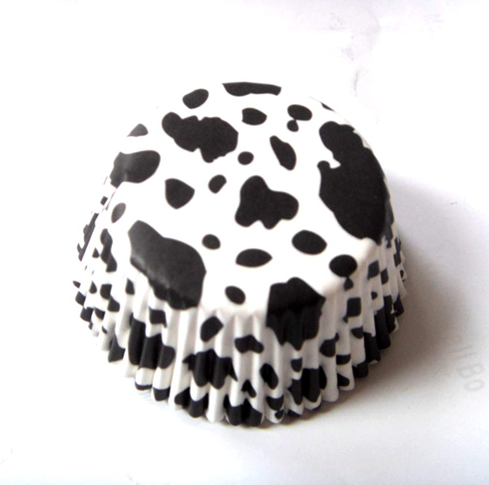 Cow Animal Paper Muffin Cupcake Liners Case Birthday Baking Cups Holders 100 Pcs,Standard Size 2X1.25Inch