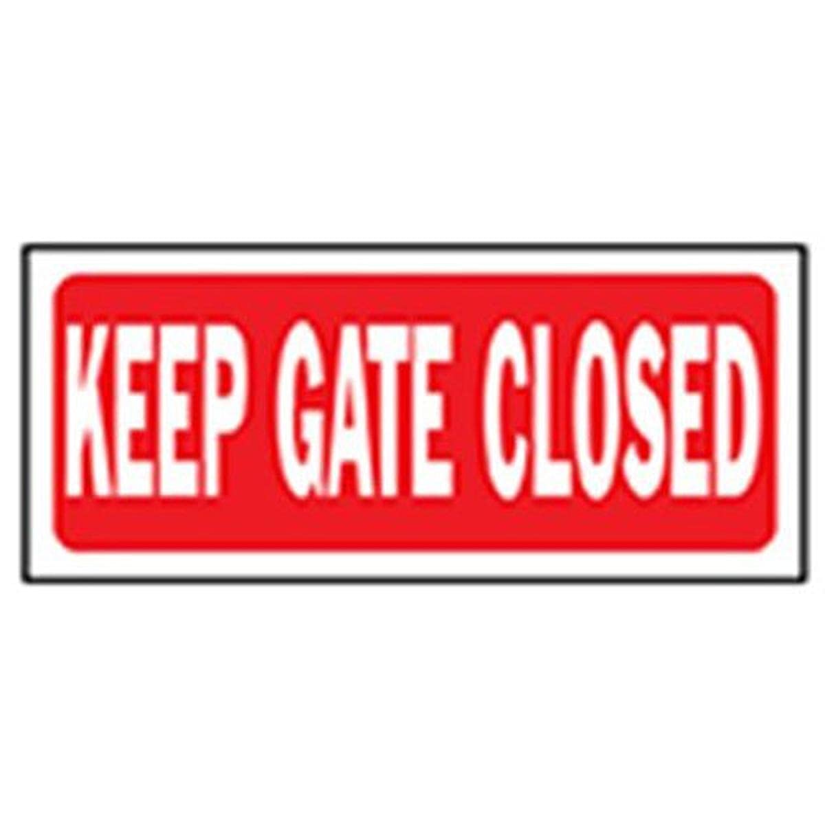 Hy-Ko Products 23008 Keep Gate Closed Heavy Duty Plastic Sign 6 x 14 Red/White, 1 Piece