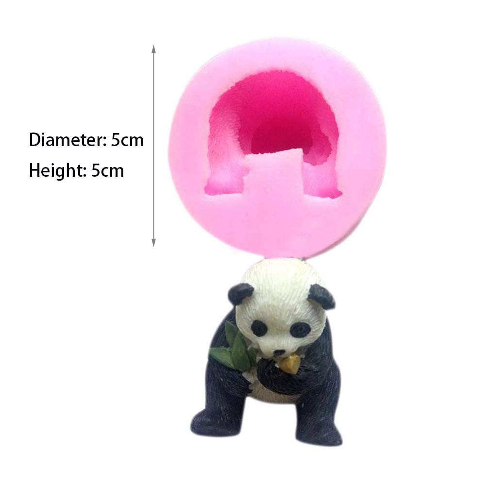 2Pcs/Set 3D Panda & Bamboo Silicone Molds Bamboo Cake Border Fondant Molds Sugarcraft Cake Decorating Tools Candy Chocolate Gump