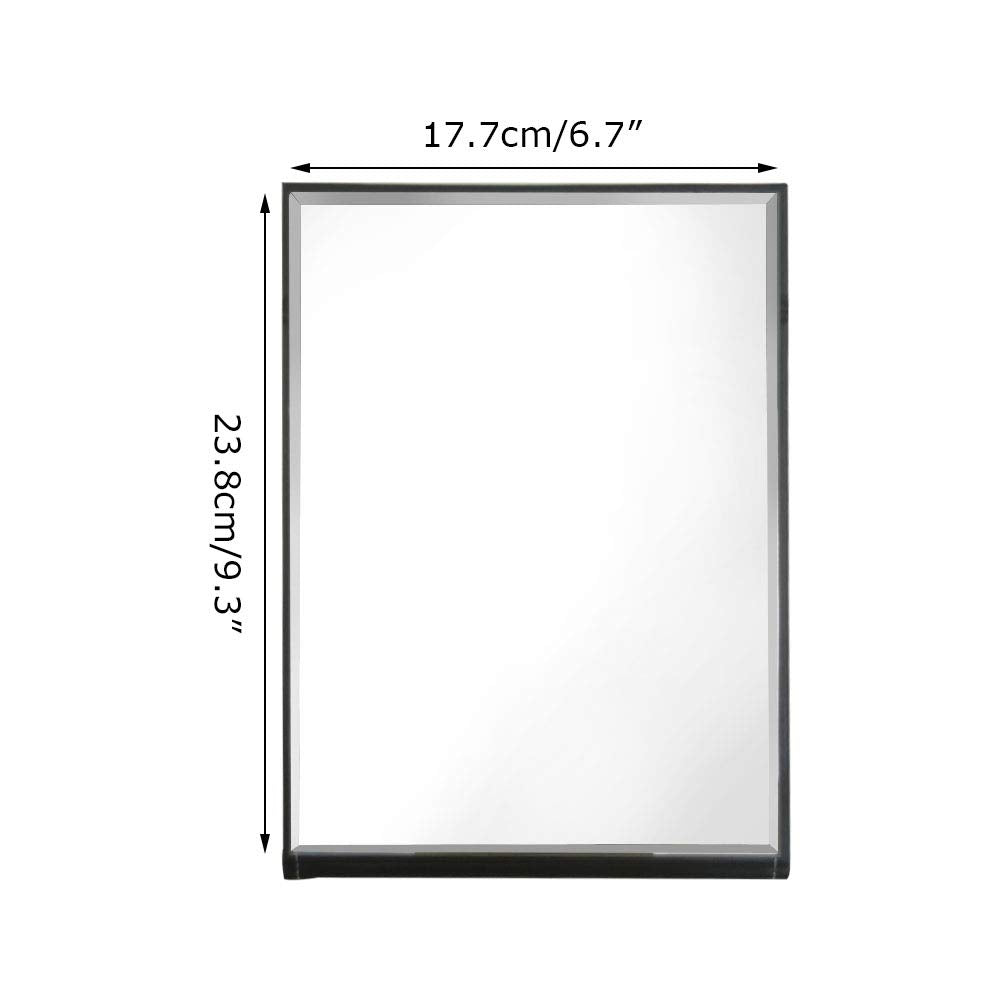 ZBEIVAN 10x7 Inches Portable Folding Makeup Mirror with Cosmetic Desktop Standing for Travel  Vanity Table  Room Decor  Beauty Gifts  Black