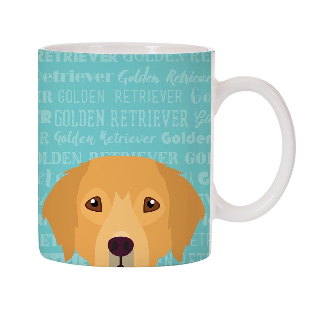Mystic Sloth Adorable Dog Breed Design 11Oz Ceramic Coffee Mug (Golden Retriever)