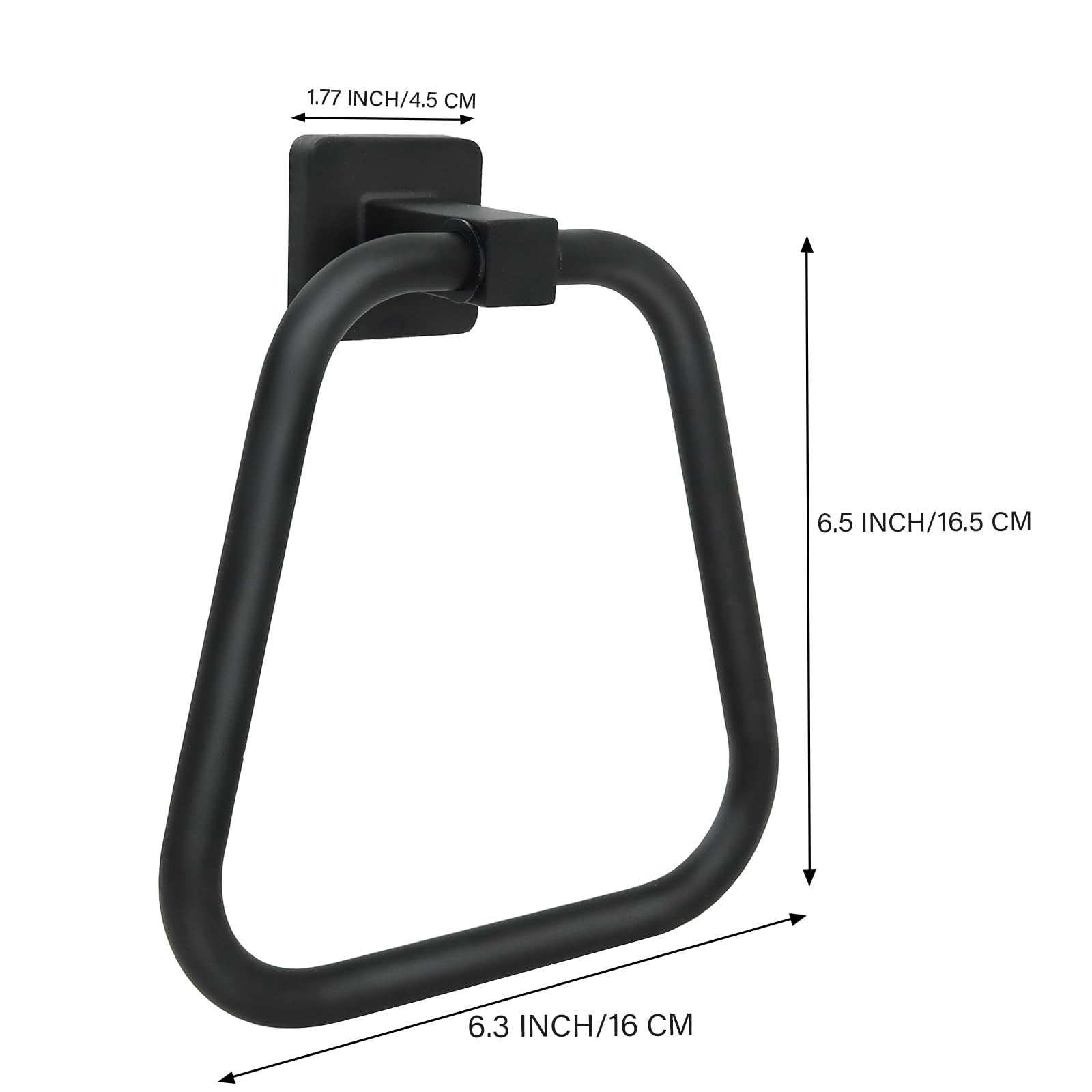 Towel Holder For Bathroom Wall Matte Black Towel Ring Stainless Steel Hand Towel Holder Heavy Duty Towel Hanger For Bath, Kitche