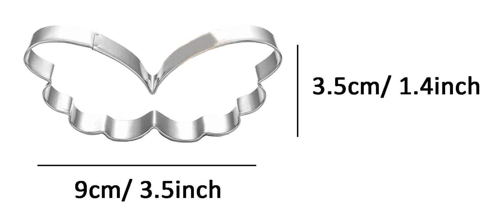 Wjsyshop Angel Wings Cookie Cutter Stainless Steel