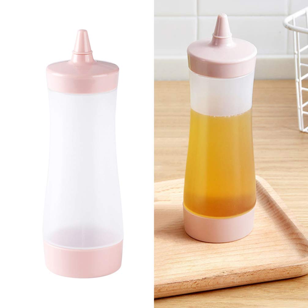 Upkoch 3Pcs Plastic Condiment Squeeze Bottles Dressing Squirt Bottles Ketchup Bottles With Cap Lids Dispensers For Mustard Sauce
