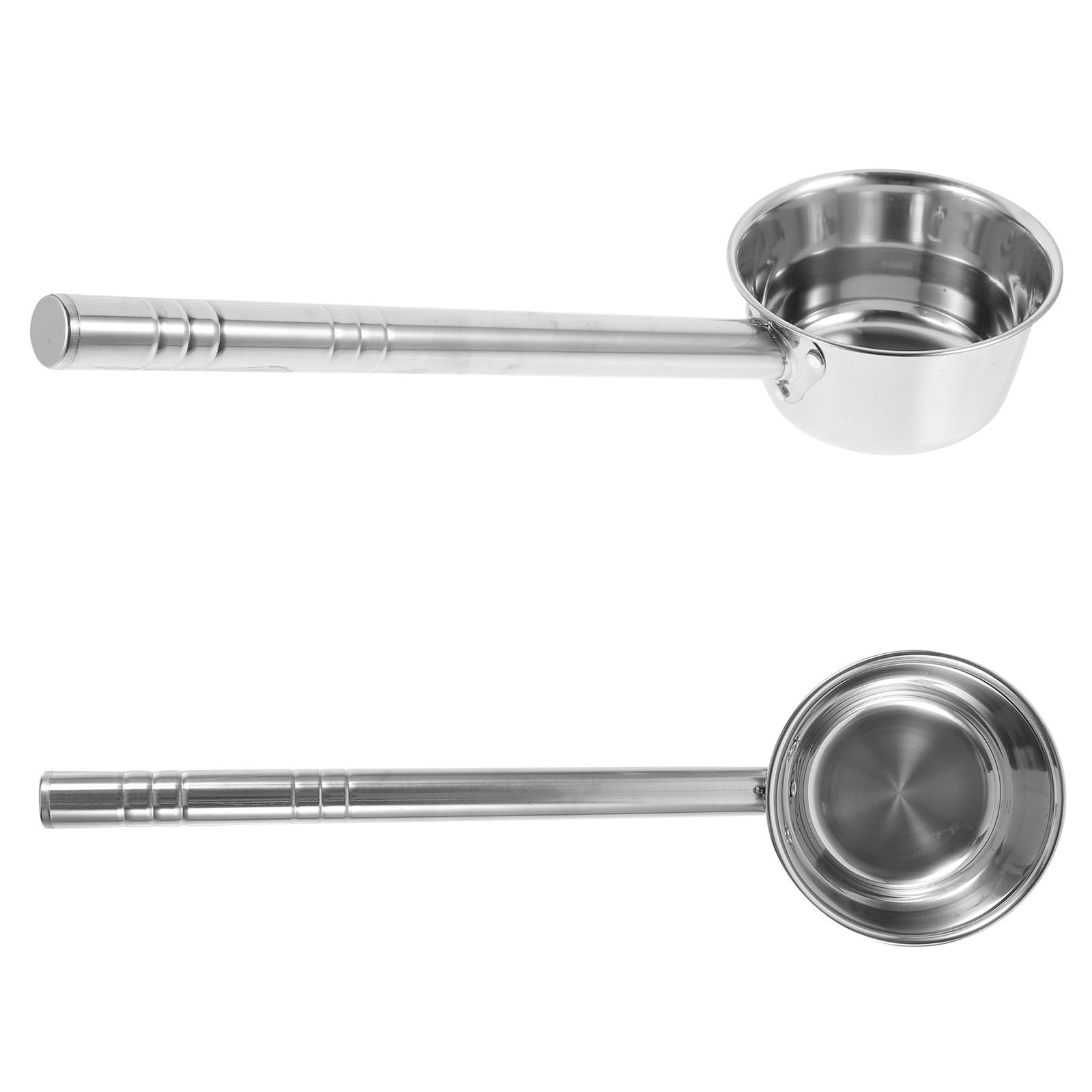 DOITOOL 2 pcs Kitchen Soup Spoon Long Handle Stainless Steel Ladle for Serving Soup Stew Sauce Hot Pot Smooth Surface Ergonomic 