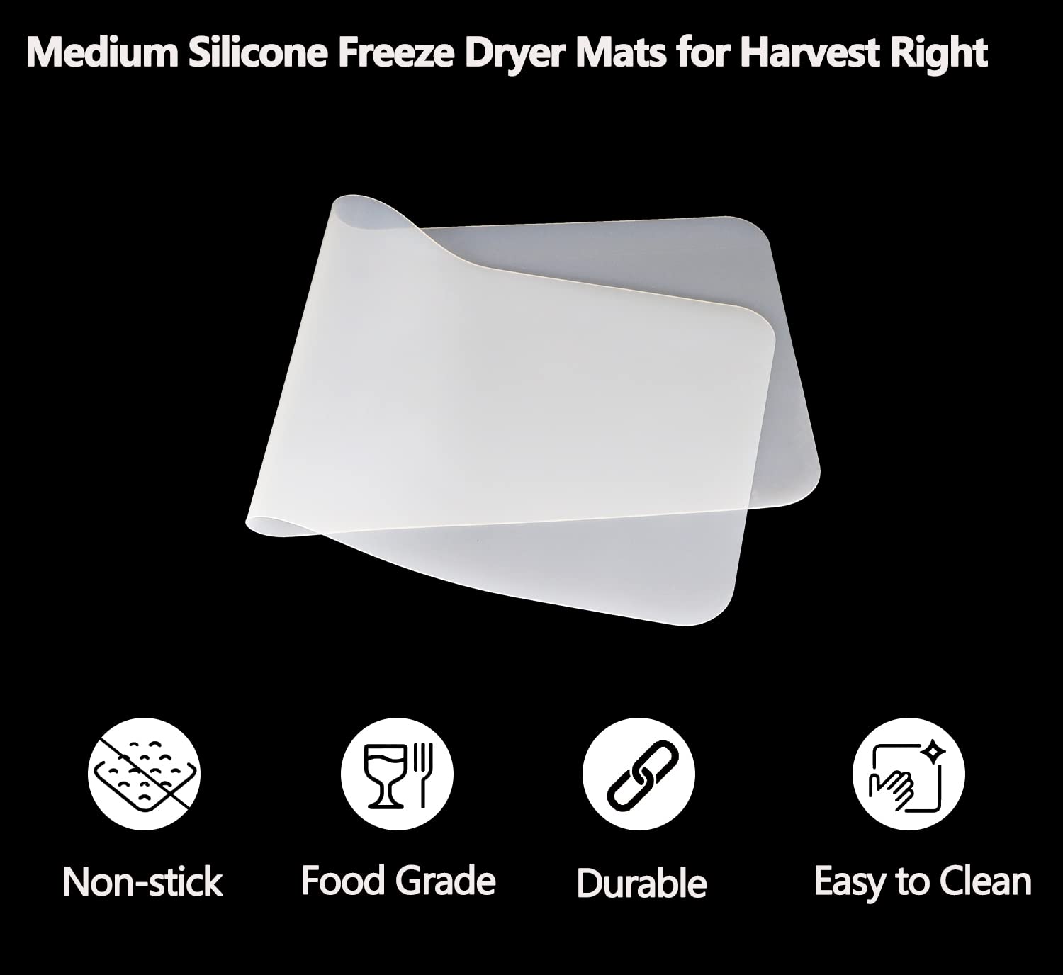 4 Pack Medium Silicone Freeze Dryer Mats For Harvest Right Freeze Dryer Tray Accessories