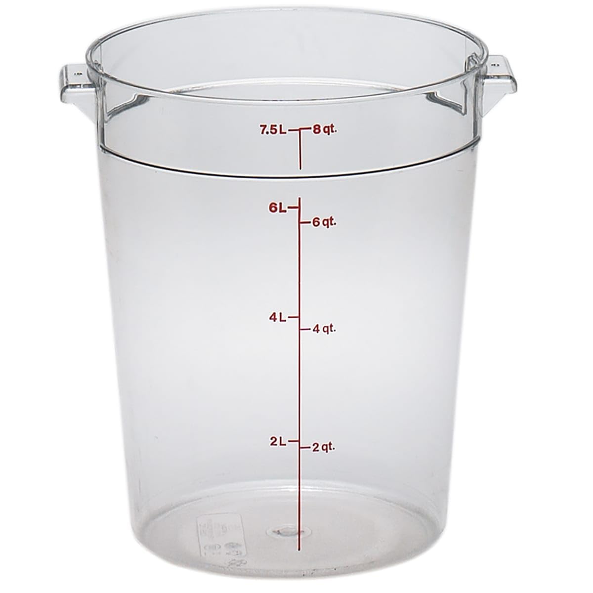 Cambro Rfscw8135 9-15/16'' Top Diameter X 10-7/8'' Height, Camwear Clear Polycarbonate Round Food Storage Container (Cover Sold