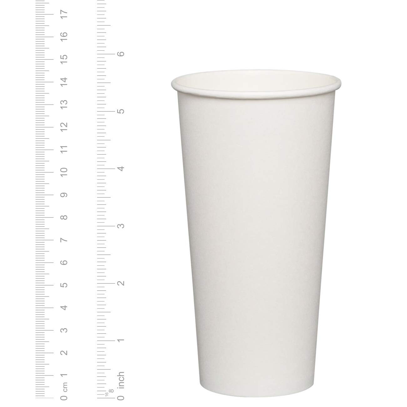 Comfy Package [20 Oz. - 100 Count Disposable White Paper Cups, Hot Coffee Cups - Eco-Friendly Hot Cups