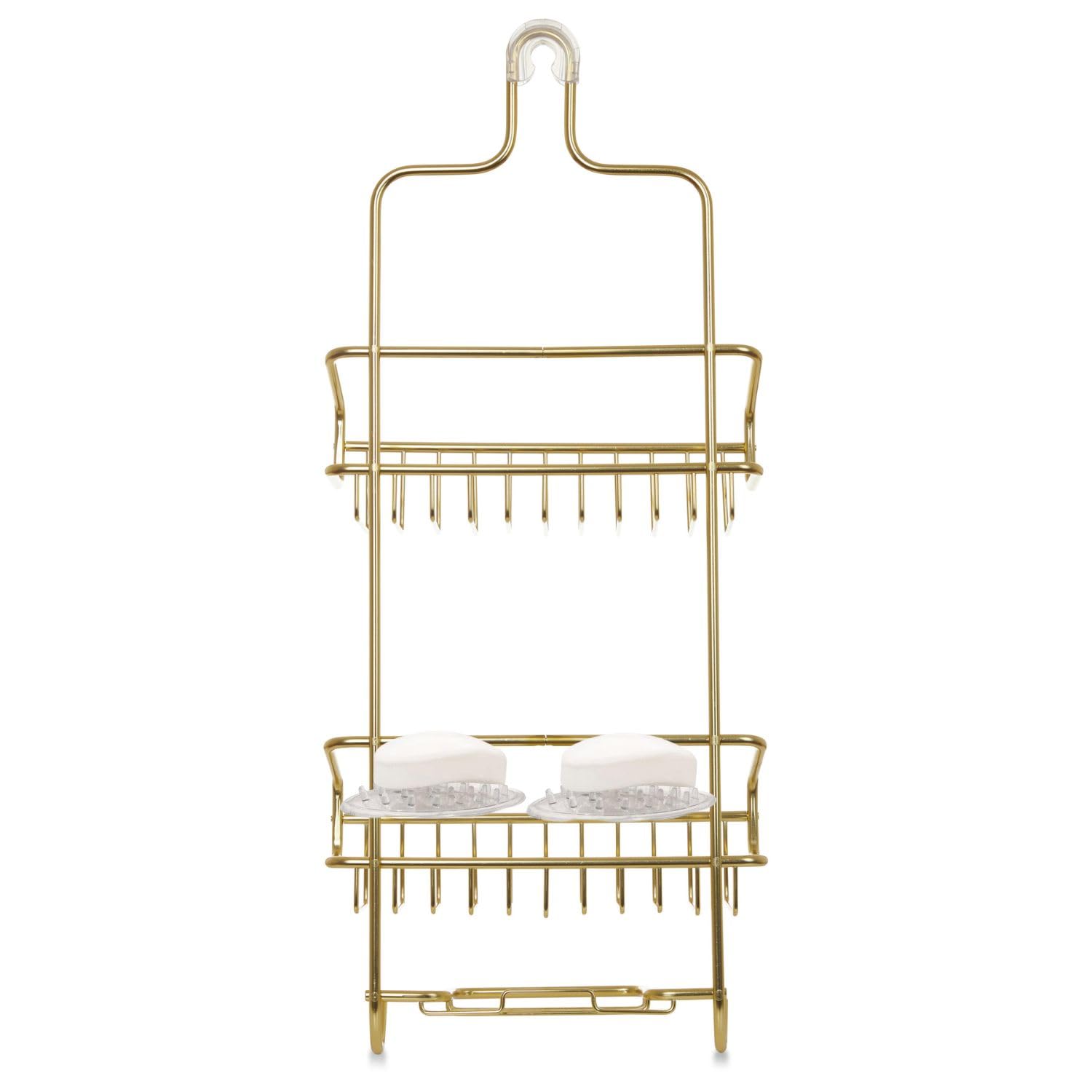 Better Houseware Shower Caddy - Shower Organizer Shelves with Hooks, Rustproof Shower Storage Rack for Shampoo, Conditioner, Soa