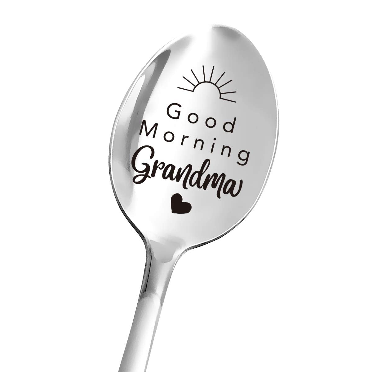 Est Grandma Gifts - Good Morning Grandma Spoon - Funny Grandma Spoon Engraved - Tea Coffee Spoon For Women -Birthday/Christmas G