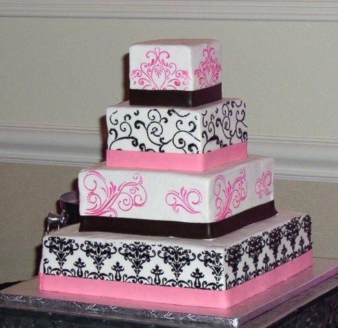 Designer Stencils C480 Five Scroll Cake Stencil Set, Beige/Semi-Transparent