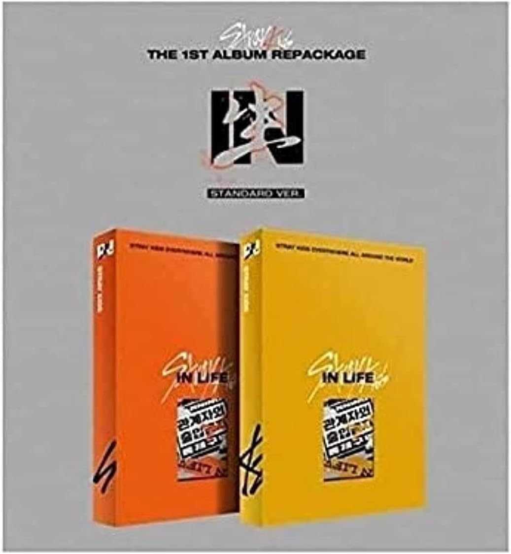 STRAY KIDS IN LIFE Standard Version (A Type) IN? the 1st Repackage Album CD+Photobook+Photocards+Postcard+(Extra 4 Photocards + 