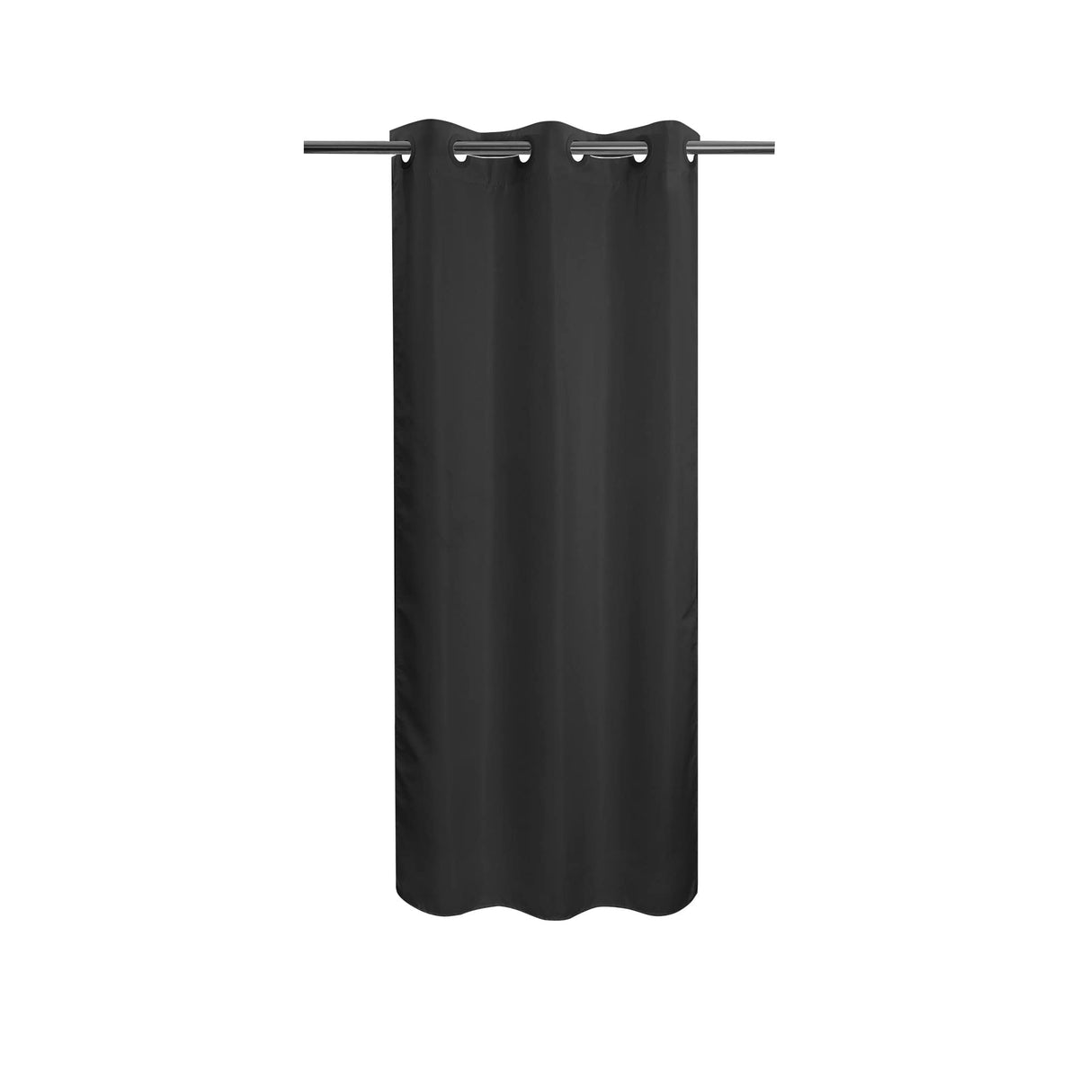 River Dream Stall Size No Hook Black Shower Curtain Soft Microfiber - 36 '' Wide Small Fabric Shower Curtain Set For Narrow Stal