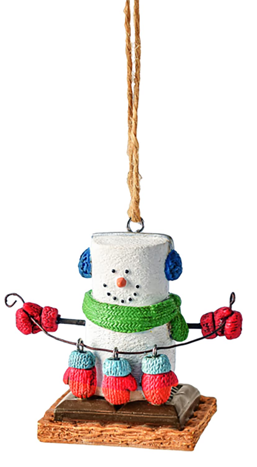 Ganz MX179679 S Mores with Mittens Hanging Ornament, 2.63 Inches Height, Multicolor