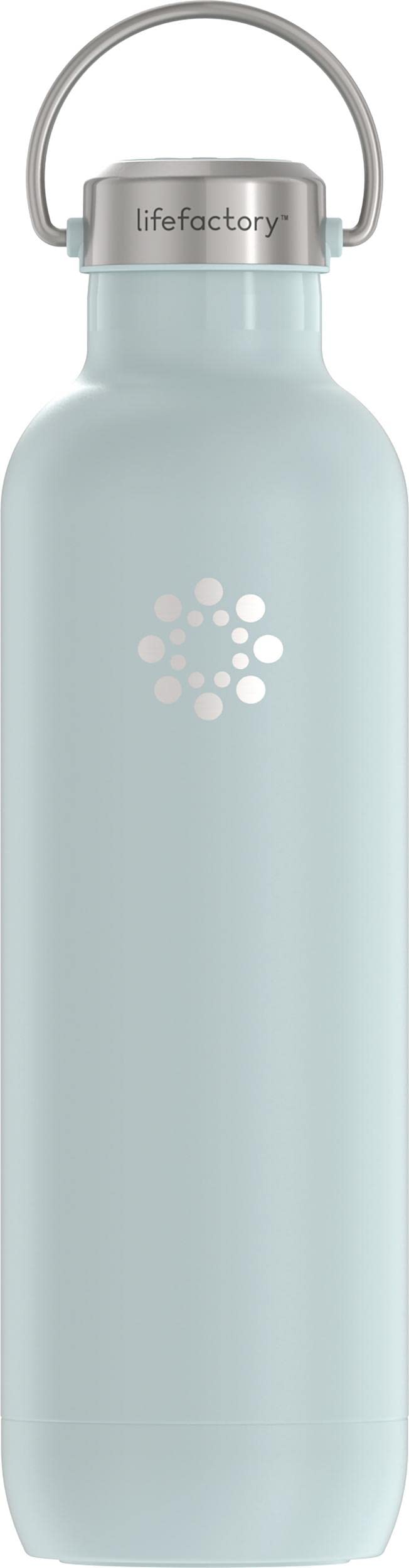 Lifefactory Stainless Steel Vacuum-Insulated Sport Bottle, 32 Ounce, Mint