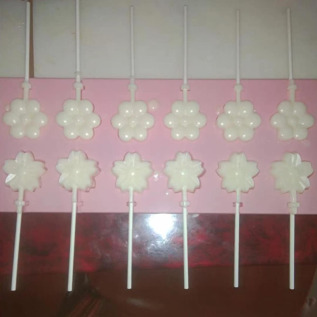 Hlcm Silicone Flower Lollipop Mold - Chocolate Lollipop Mold Can Be Used To Make A Variety Of Handmade Candies Such As Chocolate