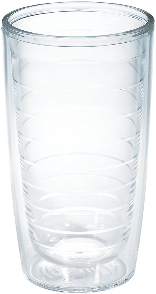 Tervis Clear & Colorful Tabletop Made In Usa Double Walled Insulated Tumbler Travel Cup Keeps Drinks Cold & Hot, 16Oz, Clear