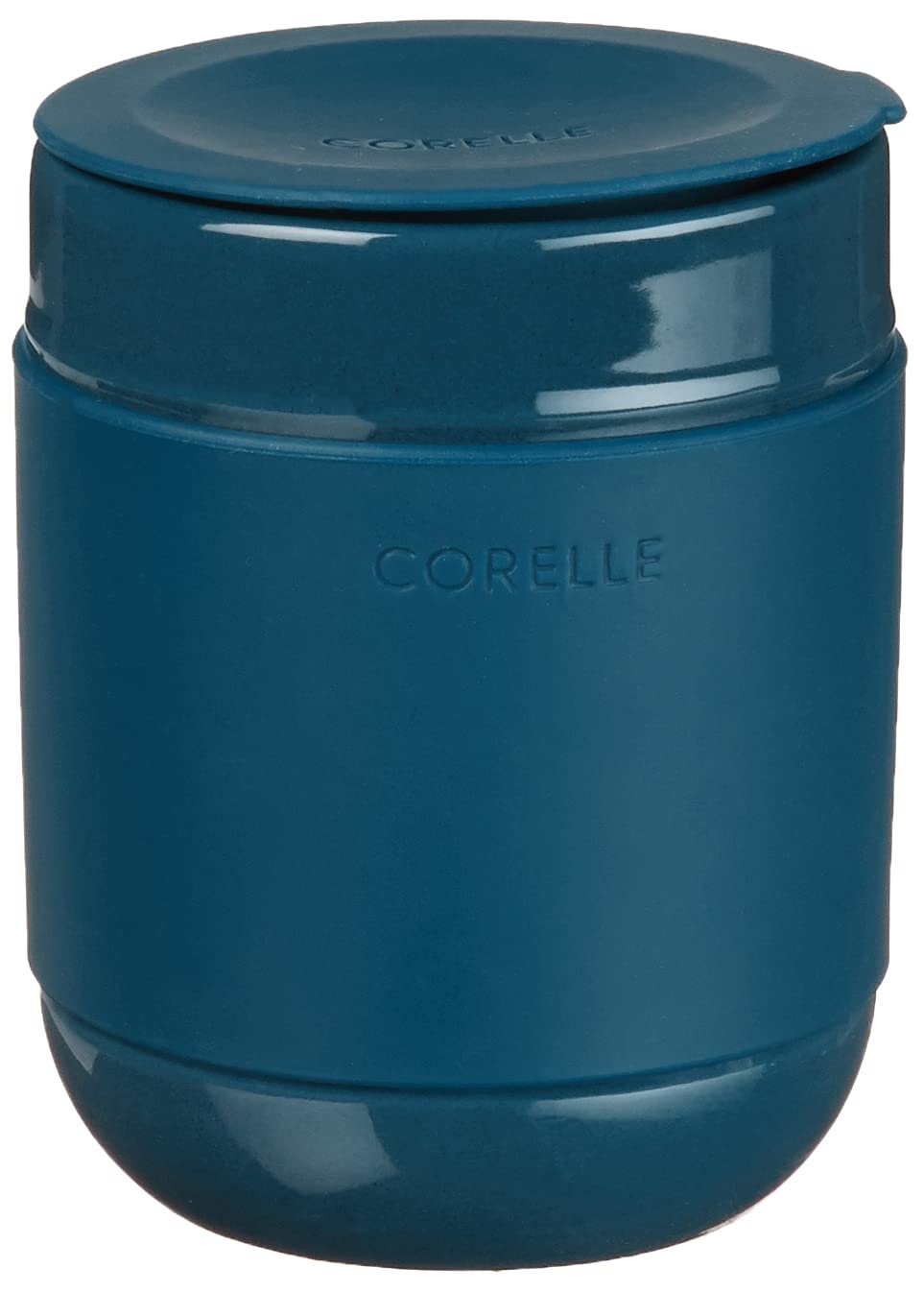Corelle Stoneware 4-Pc Tumbler Set of 2 with Lids  Handcrafted Artisanal Travel Mug  Solid Glaze Stoneware  13-1/2-Oz Travel Coffee Mug Set  Navy