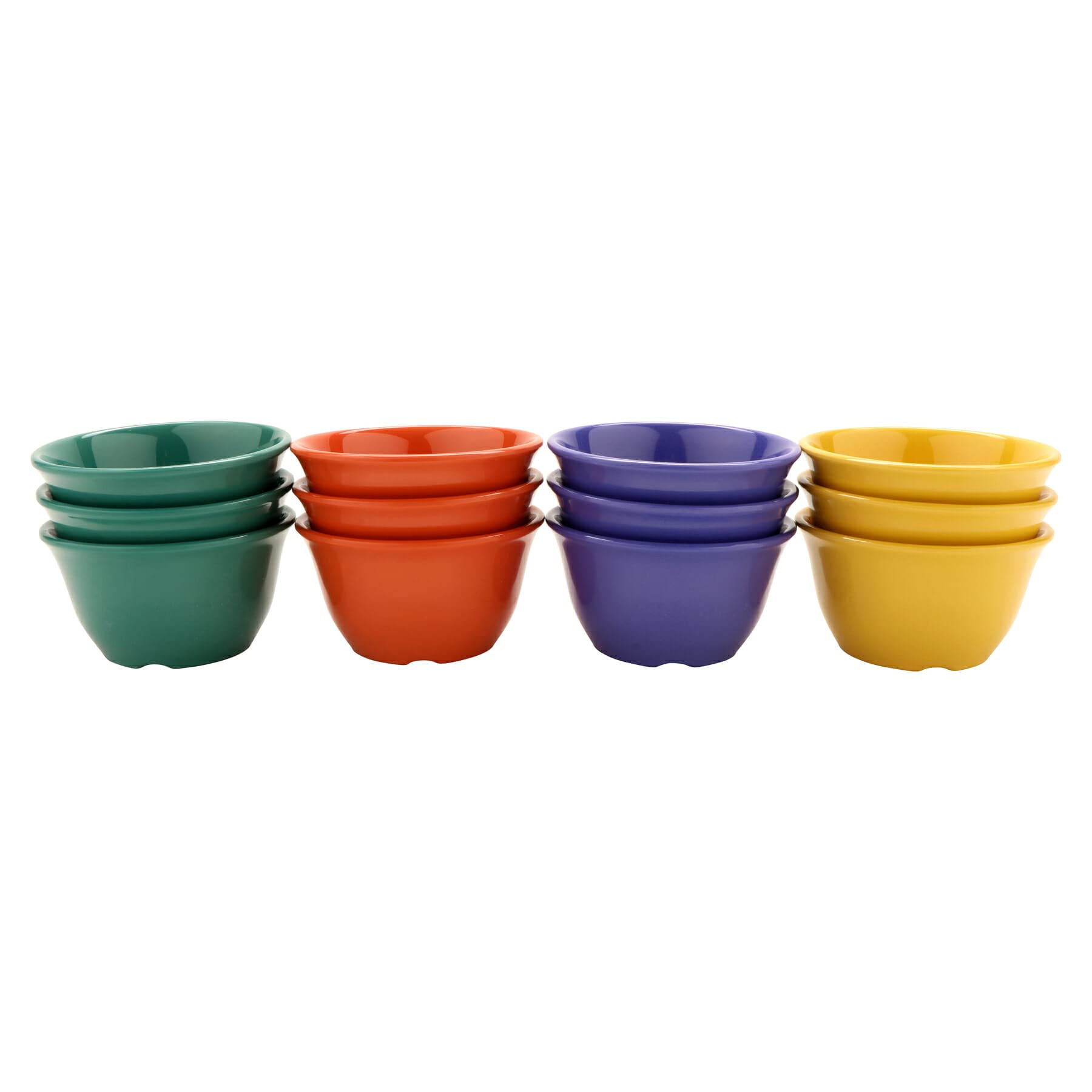 GET BC-70-MIX Melamine Bouillon Cup/Bowl, 7 Ounce, Assorted (Set of 12)