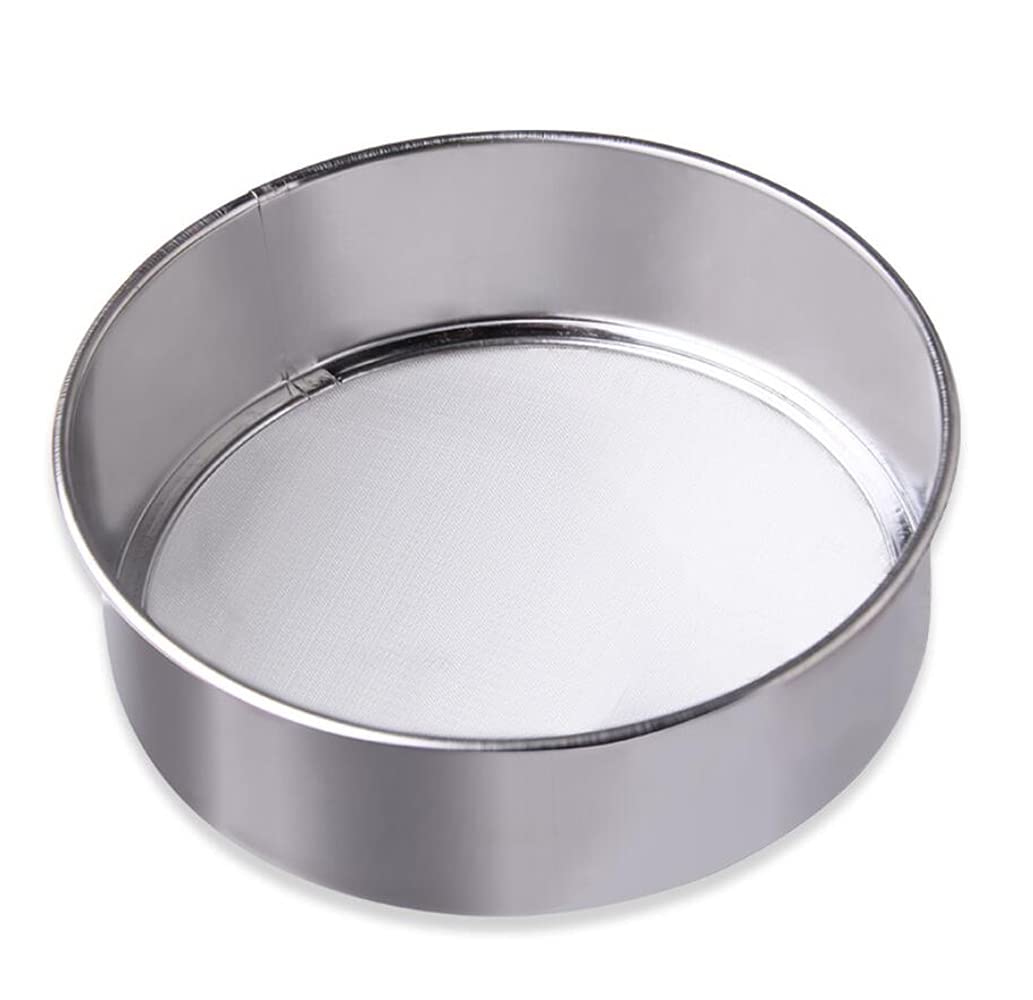 Vanlan 6 Inch Small Tamis, 18/8 60 Mini Fine Mesh Flour Sieve Flour Sifter Round Stainless Steel Flour Sieve