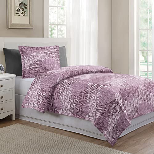 Risita Home Linen 144 Tc 100% Cotton Geometric Printed Single Bedsheet With 1 Pillow Cover | Soft And Cozy Print Flat Bed Sheet 