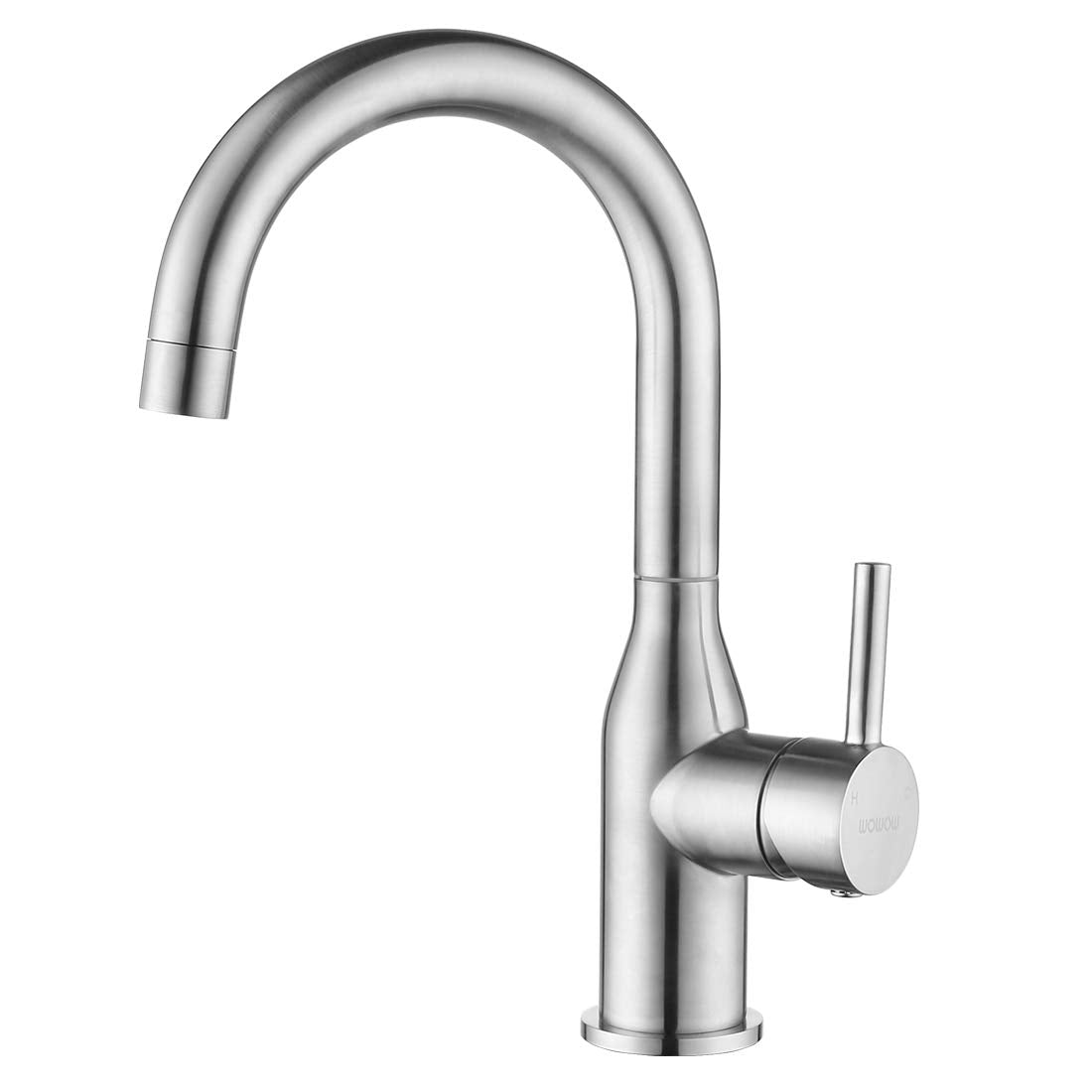 Wowow Single Handle Bar Sink Faucet 1 Hole Bar Faucet Brushed Nickel Small Kitchen Faucet Modern Commercial Faucet For Sinks Rv