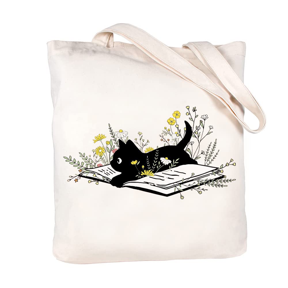 Mahrokh Canvas Tote Bag For Women With Inner Pocket Aesthetic Cute Shopping Tote Bags Reusable Grocery Bags