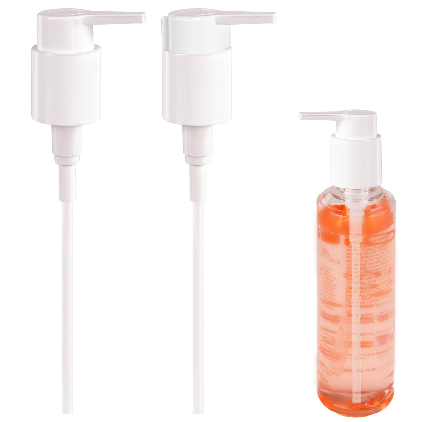 Replacement Dispenser Pump For Bio-Oil 6.7 Oz Skincare Bottle, 2 Pack, White