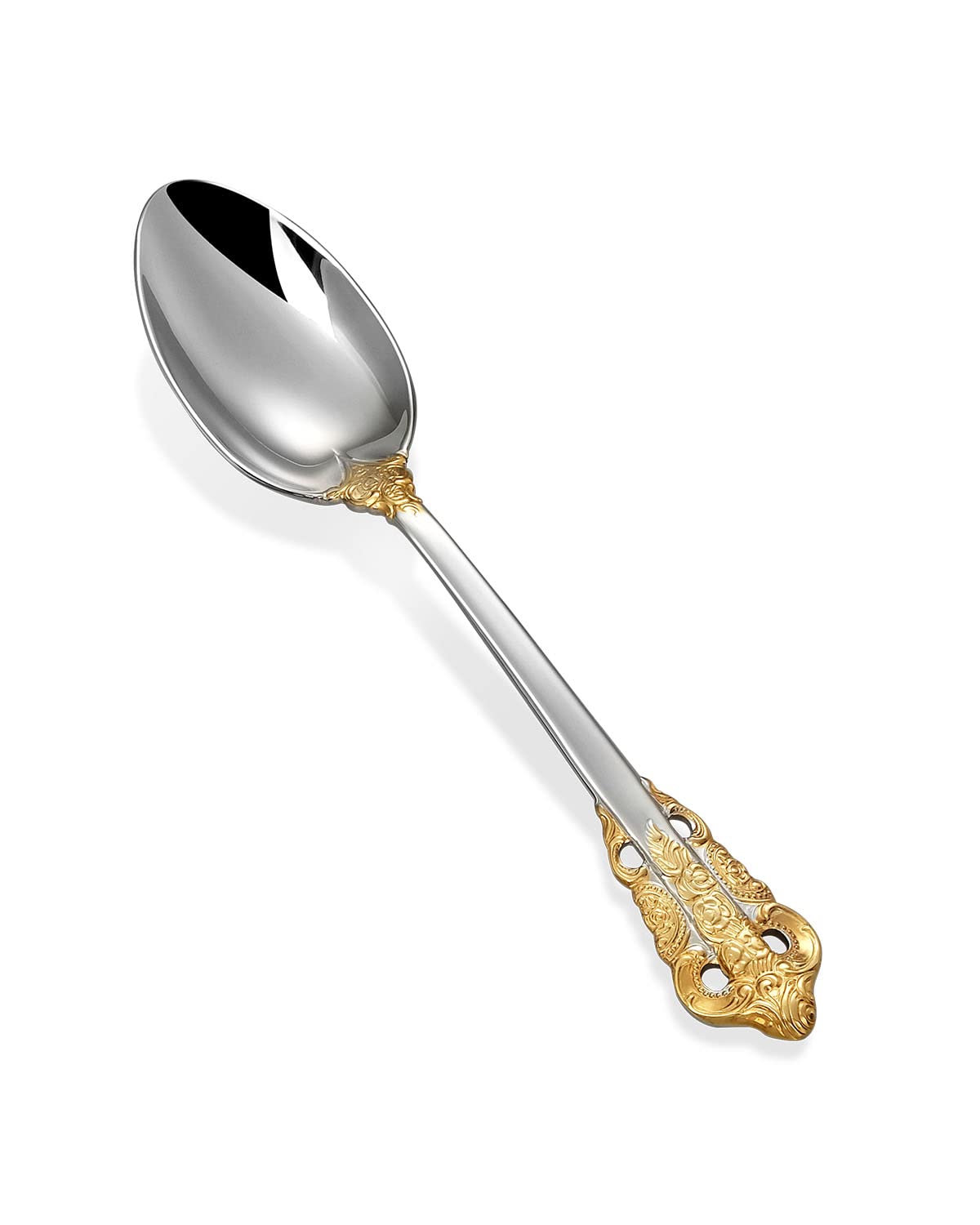Keawell Luxury 7'' Tea Spoon, Set Of 4, 18/10 Stainless Steel, Sturdy Dessert Spoon, Gorgeous Design With Exceptional Mirror Pol