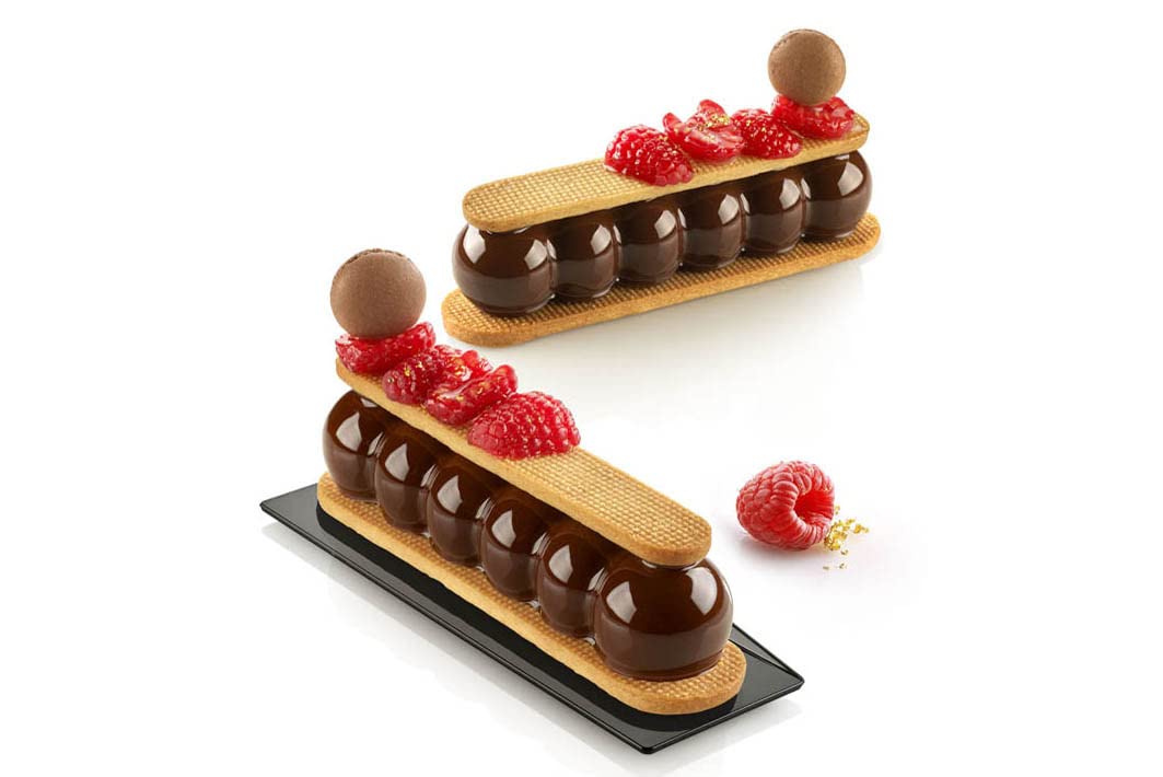 Silikomart S.r.l. silikomart Truffle Eclair 75 Silicone Mould with Cookie Cutter