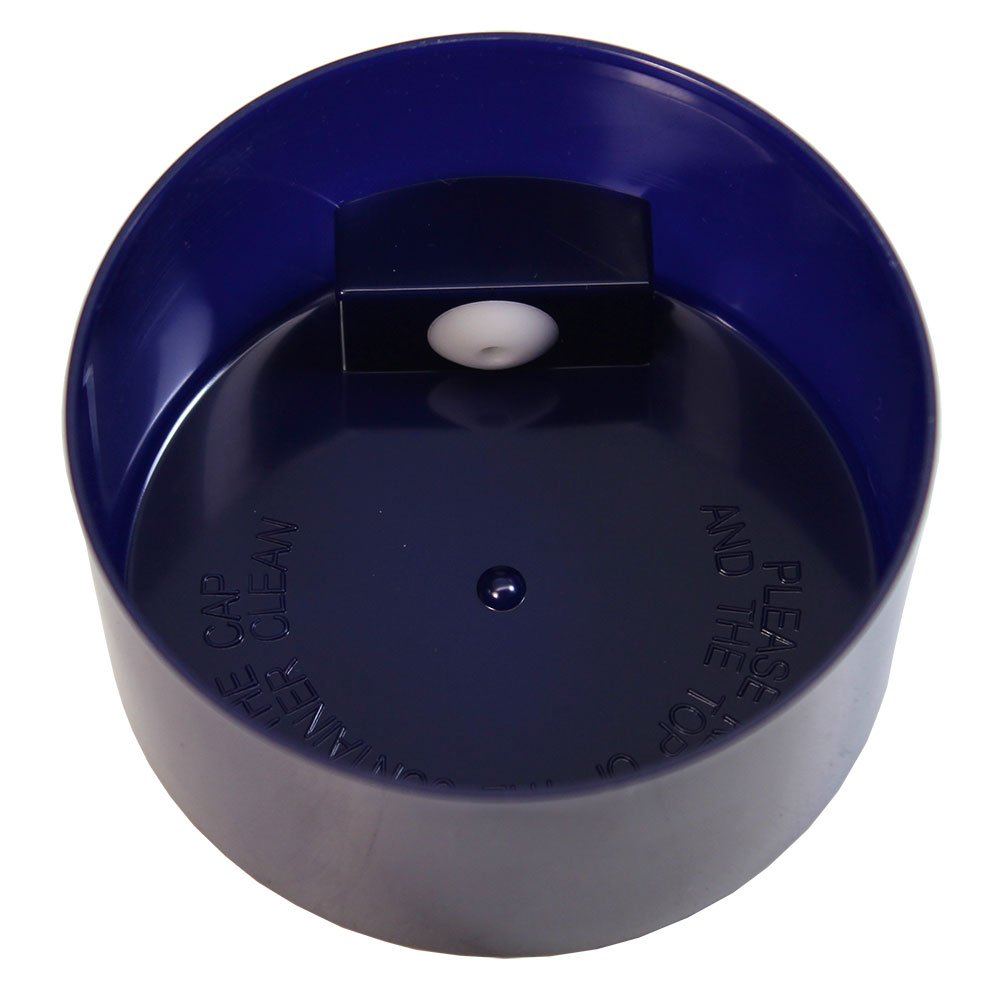 Teavac 6-Ounce Vacuum Sealed Tea Storage Container, Blue Cap And White Body/Floral Design