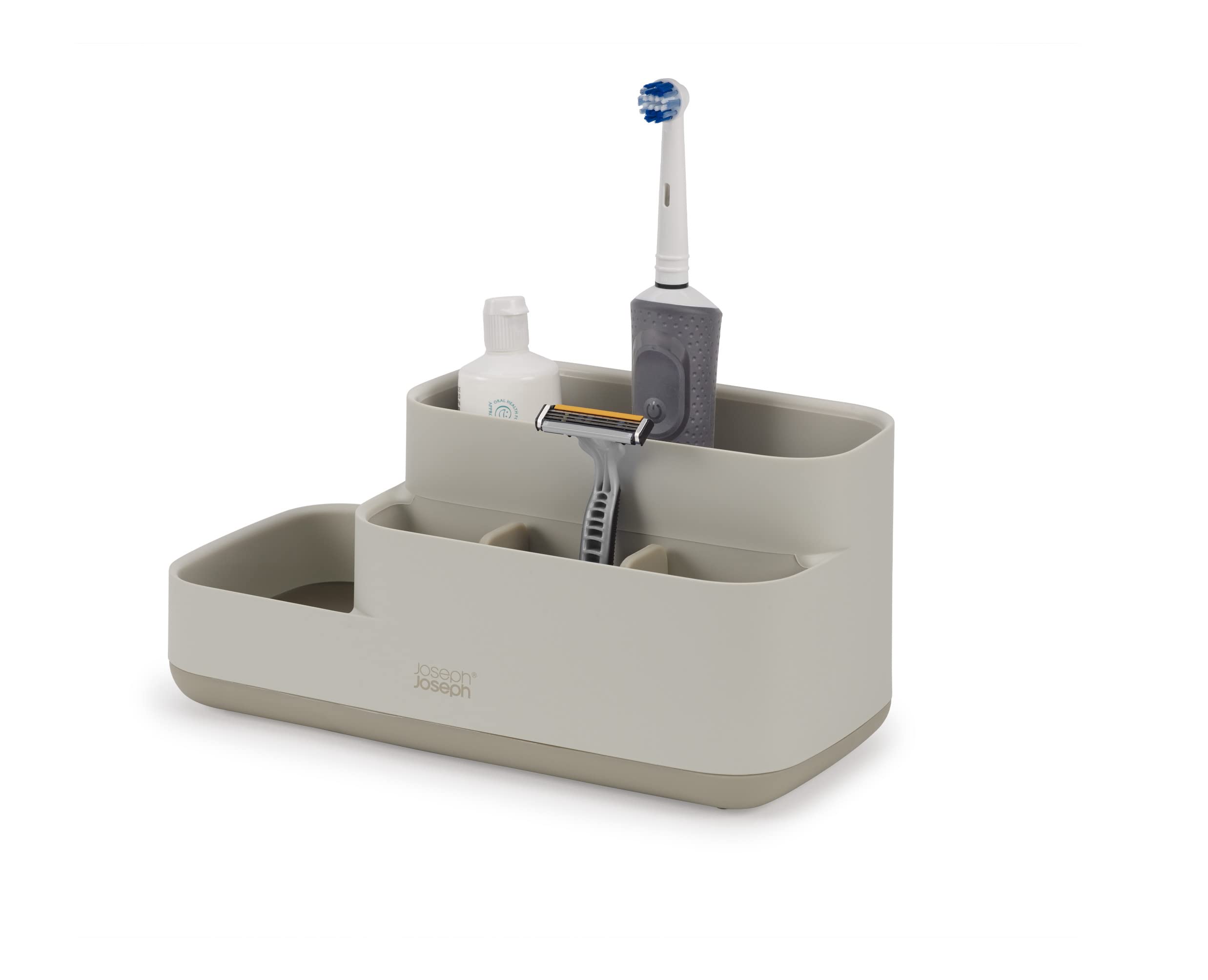 Joseph Joseph Easystore - Bathroom Storage Caddy Organiser For Bathroom Accessories - Ecru,