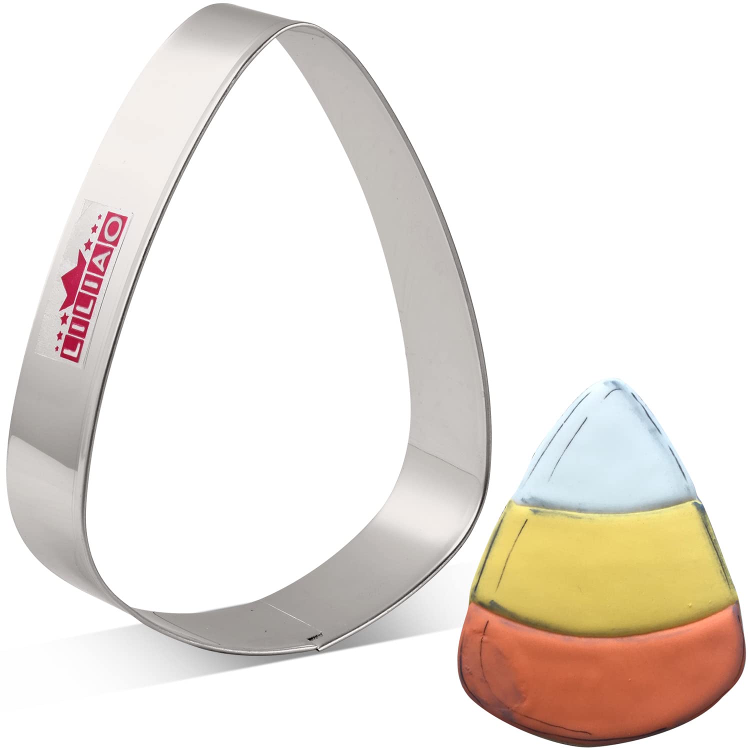 Liliao Candy Corn Cookie Cutter For Halloween - 2.8 X 4 Inches - Stainless Steel