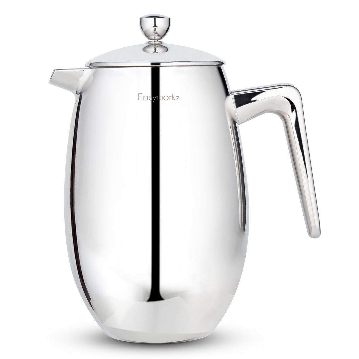 Easyworkz Nando French Press 34 Oz Double Wall Insulated Thermal Coffee Maker,304 Stainless Steel Cafetiere