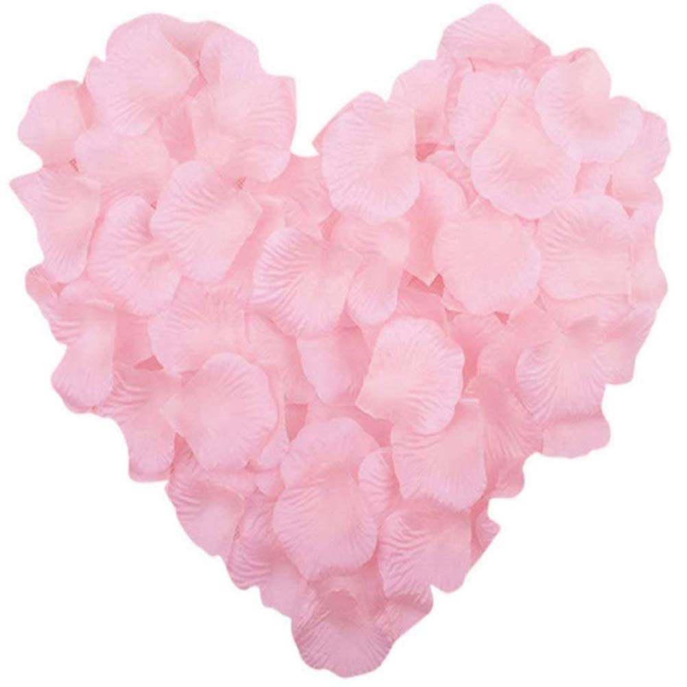 1000 Pieces Light Pink Artificial Silk Rose Petals Flower Decoration Wedding Party Color Light Pink