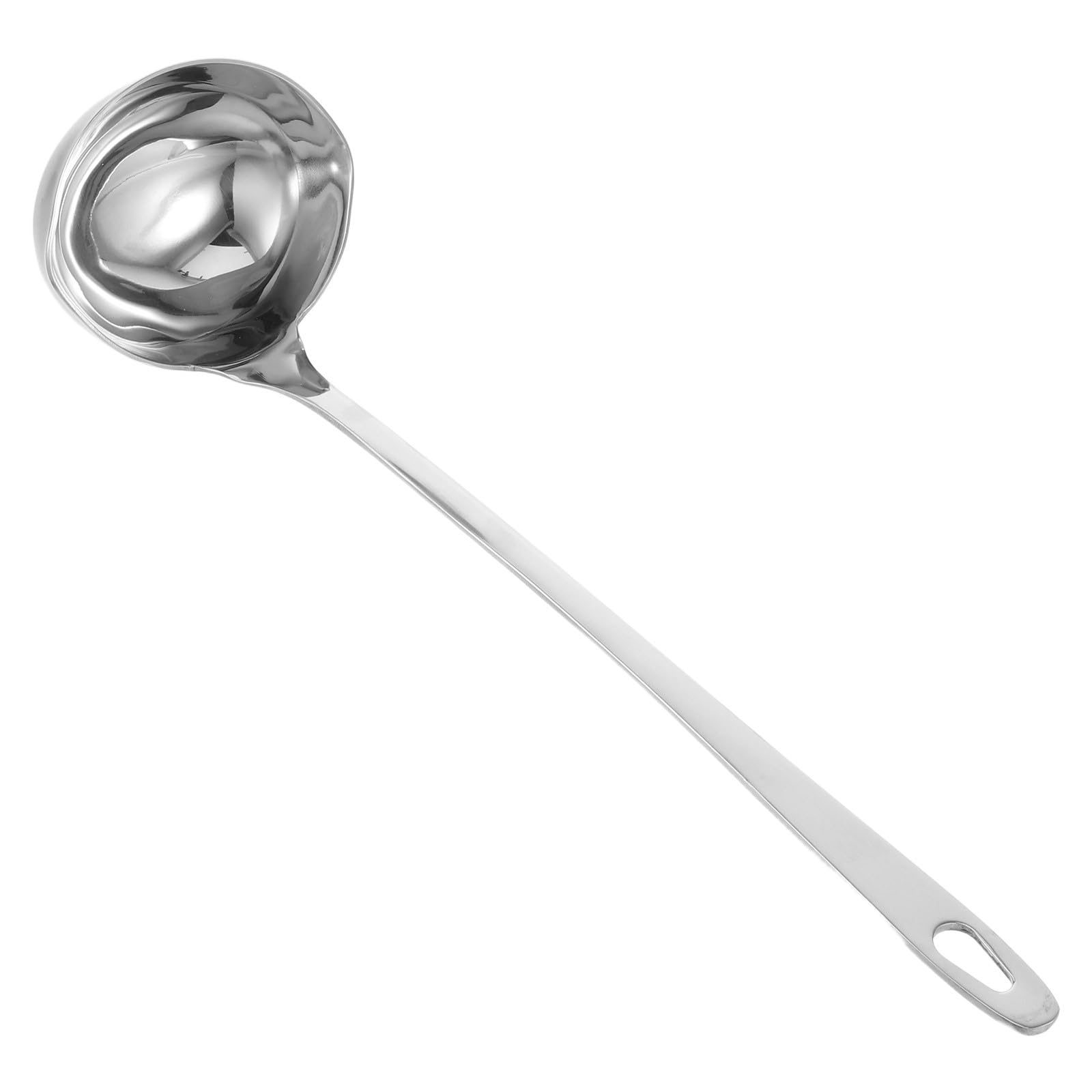 PRETYZOOM Stainless Steel Soup Ladle with Double Pouring Spouts and Long Handle  10.6 Inch Ladle with Pouring Lip for Easy Serv
