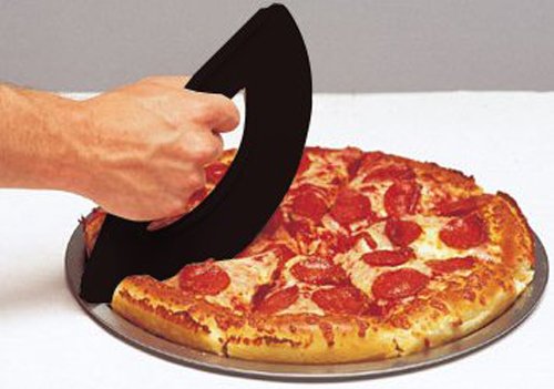 Smartwares Rock'N Roll Pizza Cutter, Plastic, Non-Stick, Rocking, 9 Inch, Made In Usa, Black